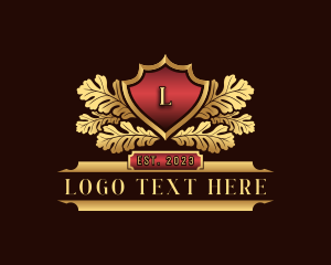Heraldry - Premium Leaf Crest logo design
