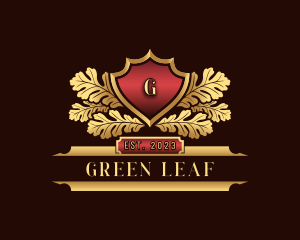 Premium Leaf Crest logo design