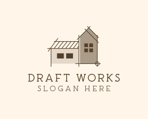 Draft - House Construction Contractor logo design