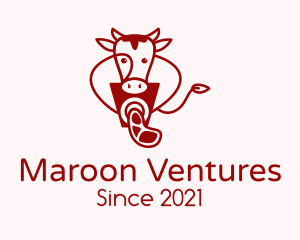 Maroon - Cow Meat Grinder logo design