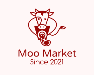 Cow Meat Grinder  logo design