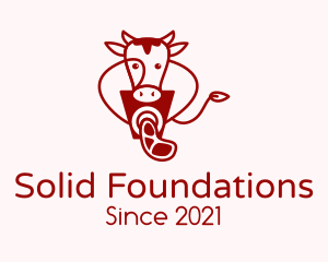 Cattle - Cow Meat Grinder logo design
