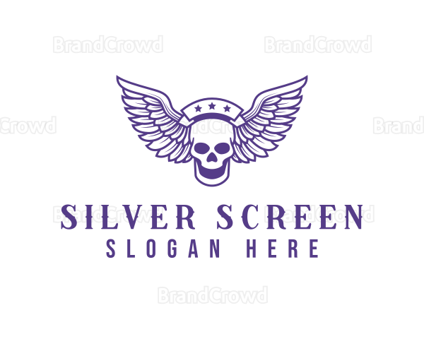 Skull Winged Pilot Logo