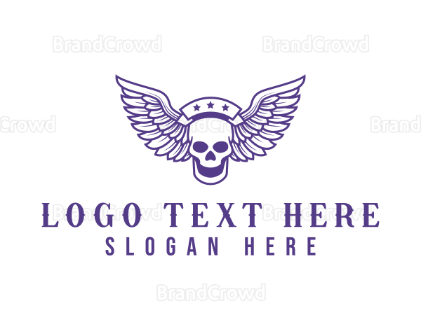 Skull Winged Pilot Logo