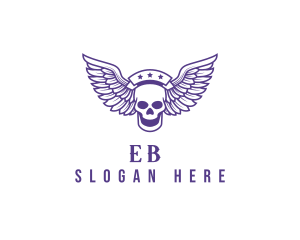 Skull Winged Pilot Logo