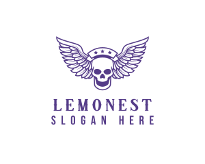 Skull Winged Pilot Logo