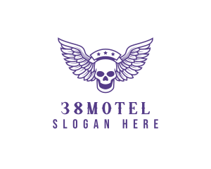 Skull Winged Pilot logo design