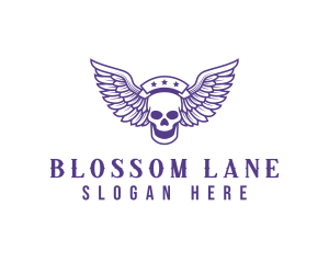 Skull Winged Pilot logo design