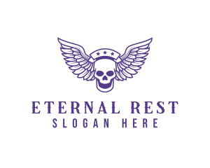 Undead - Skull Winged Pilot logo design