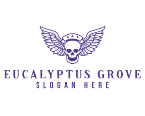 Skull Winged Pilot logo design