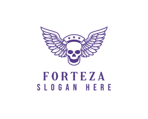 Skull Winged Pilot logo design