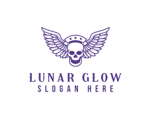 Skull Winged Pilot logo design