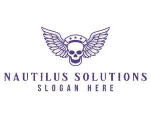 Skull Winged Pilot logo design