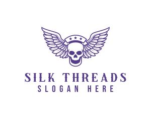 Skull Winged Pilot logo design