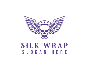 Skull Winged Pilot logo design