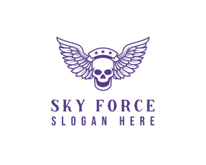 Airforce - Skull Winged Pilot logo design