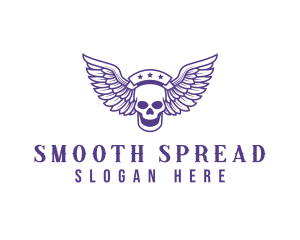 Skull Winged Pilot logo design