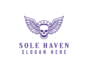 Skull Winged Pilot logo design