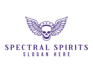 Ghoul - Skull Winged Pilot logo design