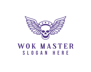 Skull Winged Pilot logo design