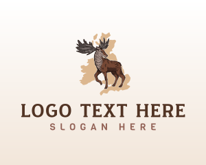 Map - United Kingdom Elk logo design