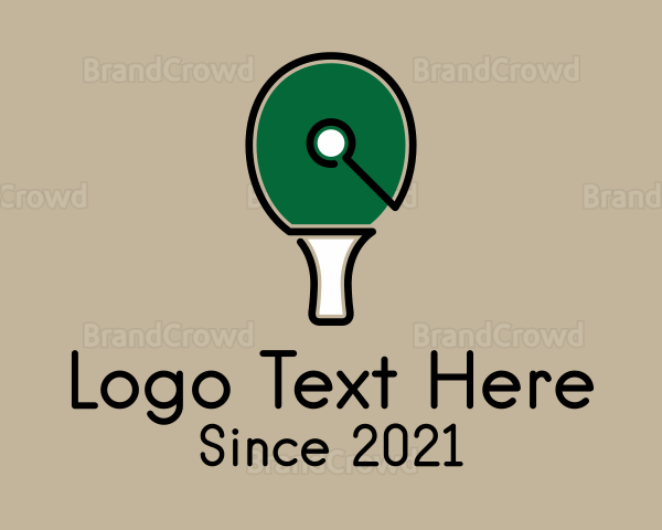 Table Tennis Paddle Logo