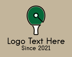 Table Tennis Paddle logo design