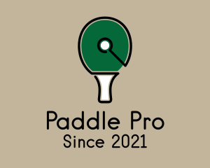 Table Tennis Paddle logo design