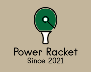 Racket - Table Tennis Paddle logo design