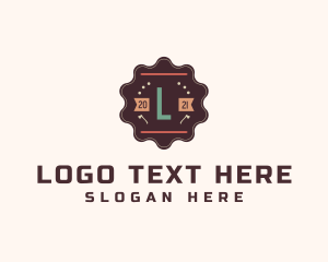 Stamp - Lumberjack Badge Letter logo design