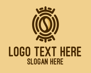 Coffee - Tribal Coffee Bean logo design