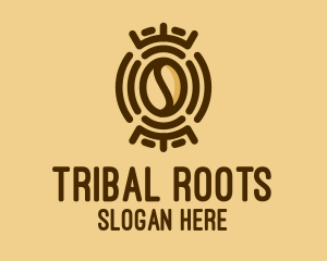 Tribal Coffee Bean  logo design