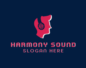 Headphones DJ Sound logo design