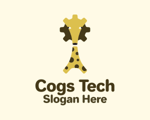 Cog Giraffe Toy logo design