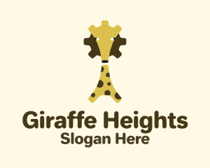 Cog Giraffe Toy logo design