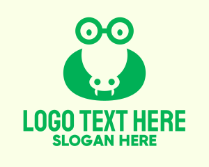 Smart - Green Nerd Aligator logo design