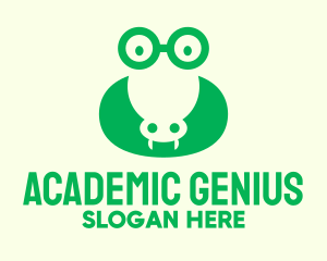 Professor - Green Nerd Aligator logo design