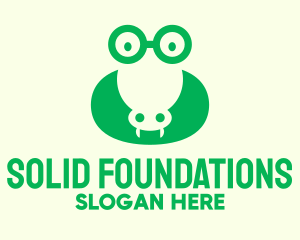 Early Learning - Green Nerd Aligator logo design