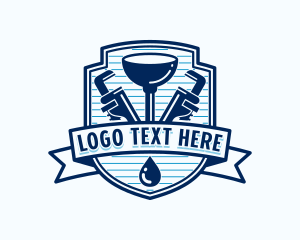 Maintenance - Plunger Repair Plumber logo design