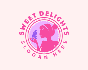 Lady Cupcake Bakery logo design