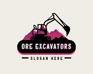 Mountain Excavator Mining logo design