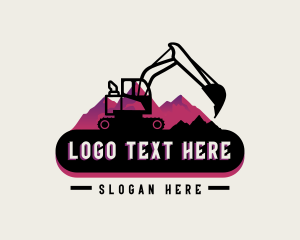 Industrial - Mountain Excavator Mining logo design