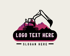 Mountain Excavator Mining Logo