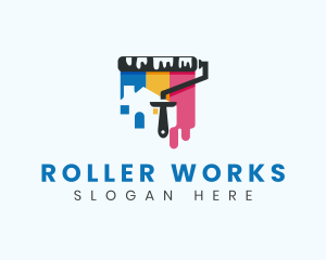 Paint Roller Renovation logo design