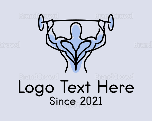 Muscle Gym Fitness Man Logo