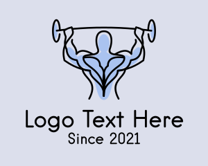 Crossfit - Muscle Gym Fitness Man logo design