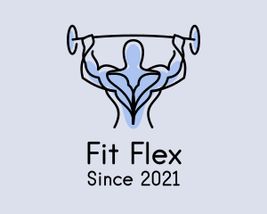 Fitness - Muscle Gym Fitness Man logo design