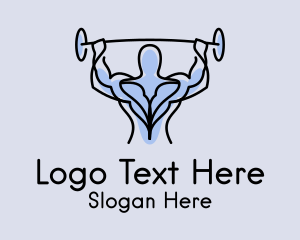 Muscle Gym Fitness Man  Logo