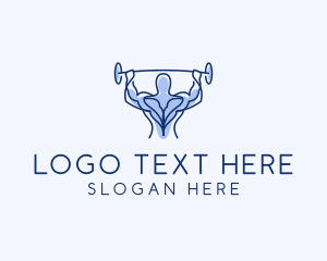 Muscle Gym Fitness Man  logo design