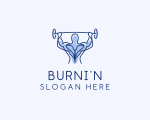 Muscle Gym Fitness Man  logo design